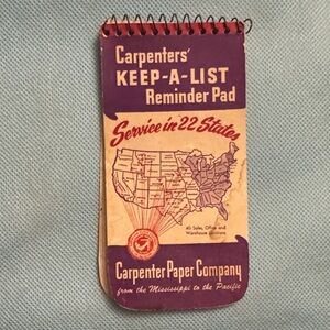 Carpenter Paper Company Reminder Pad